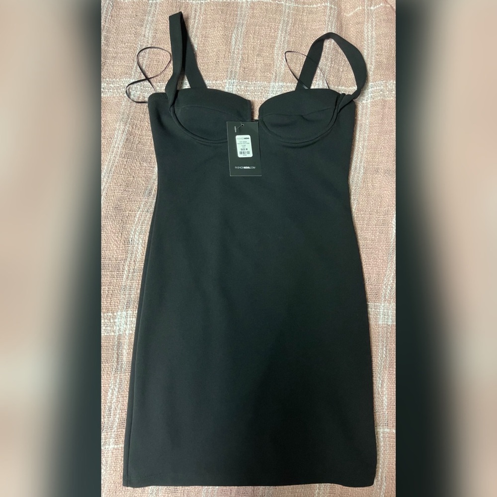 Black mini dress